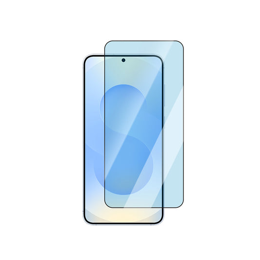 Galaxy S25 CaseWorld Applicator Series 2.5D Eyesafe Blue Light Technology 0.25mm Tempered Glass Screen Protector + Application Tool Transparent 