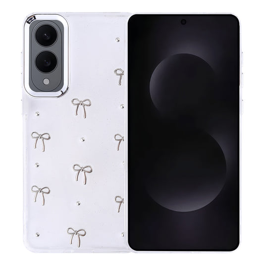 Galaxy S25 Edge Kılıf Airbag Tasarımlı Simli Şeffaf Zore Kutup Kapak Fiyonk