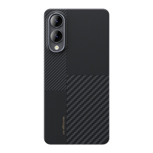 Galaxy S25 Edge Kılıf M-safe Şarj Özellikli Karbon Fiber Benks Montage ArmorAir Kevlar Kapak Siyah