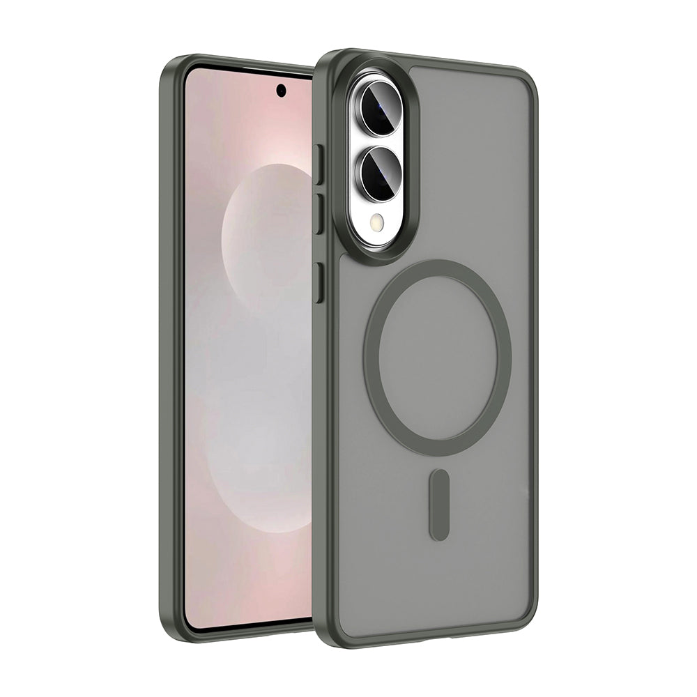 Galaxy S25 Edge Case M-safe Charging Feature Matte Back Surface Zore Sio Cover Gray 
