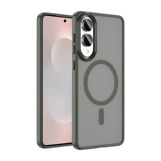 Galaxy S25 Edge Case M-safe Charging Feature Matte Back Surface Zore Sio Cover Gray 