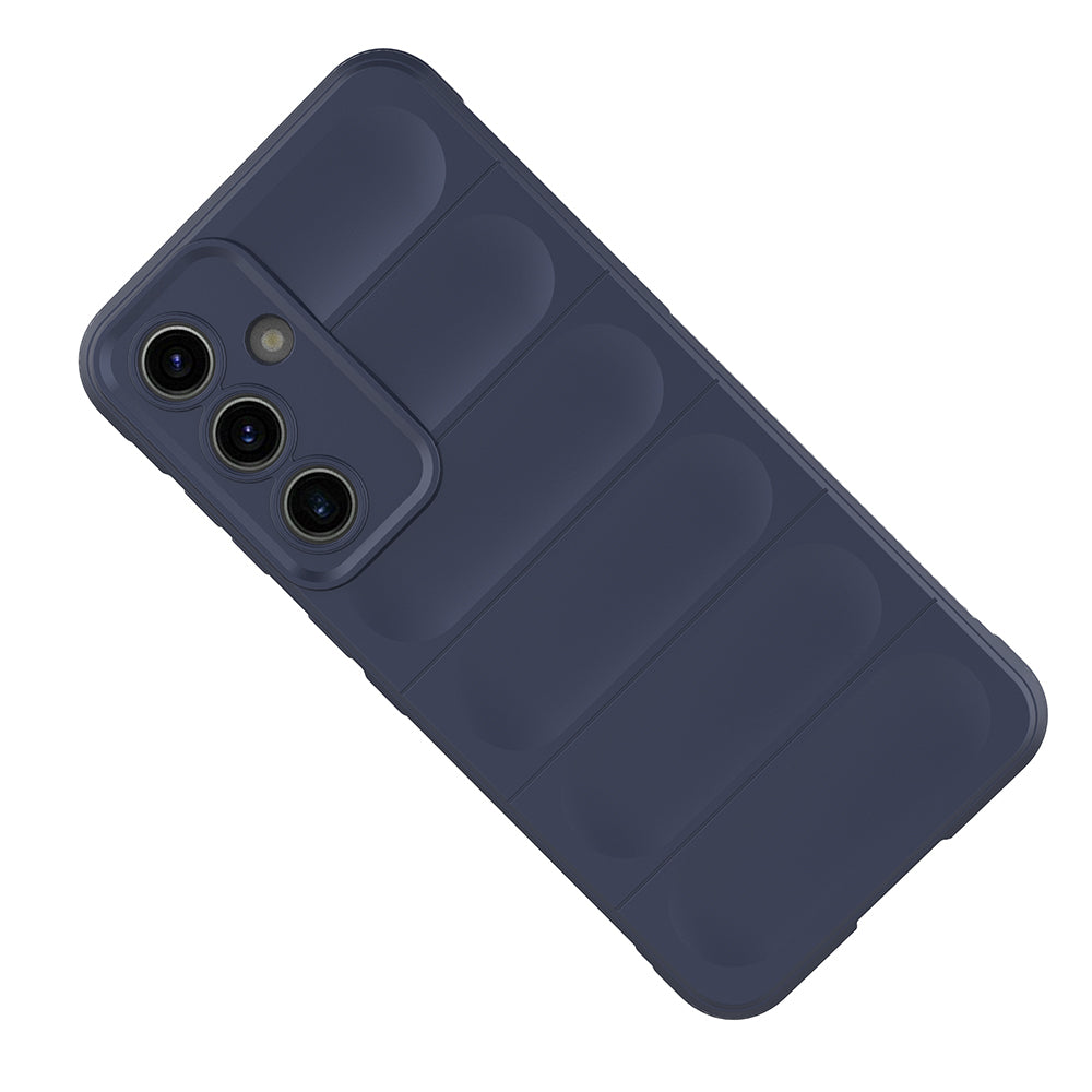 Galaxy S25 FE Kılıf Esnek TPU Oyuklu Arka Yüzey Tasarımlı Zore Etnik Silikon Kapak Koyu Yeşil