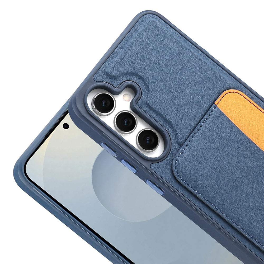 Galaxy S25 FE Kılıf Kartlıklı Zore X-Kart Silikon Kapak Kahverengi