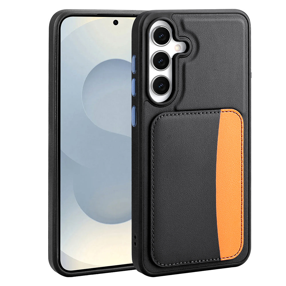 Galaxy S25 FE Kılıf Kartlıklı Zore X-Kart Silikon Kapak Koyu Gri