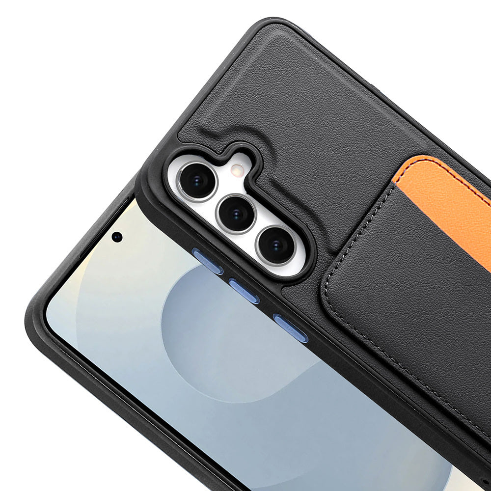 Galaxy S25 FE Kılıf Kartlıklı Zore X-Kart Silikon Kapak Siyah