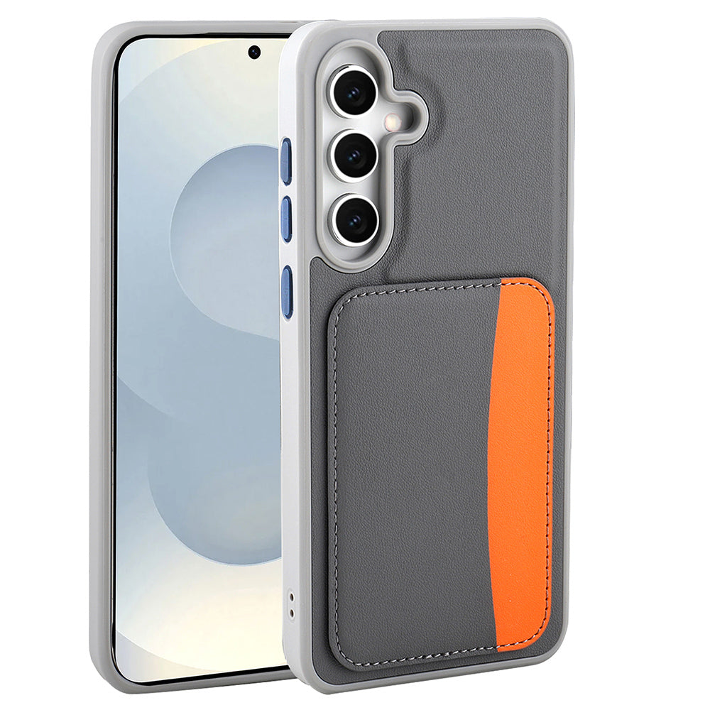 Galaxy S25 FE Kılıf Kartlıklı Zore X-Kart Silikon Kapak Turuncu