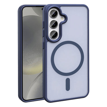 Galaxy S25 FE Case M-safe Charging Feature Matte Back Surface Zore Sio Cover Navy Blue 