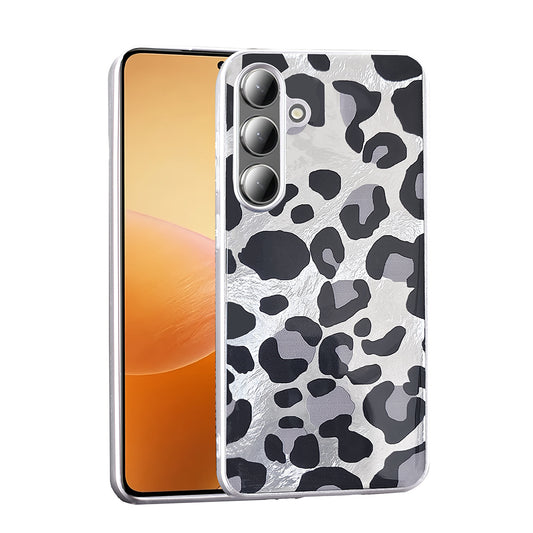 Galaxy S25 Case Patterned Zore Mep Cover Gray Leopard