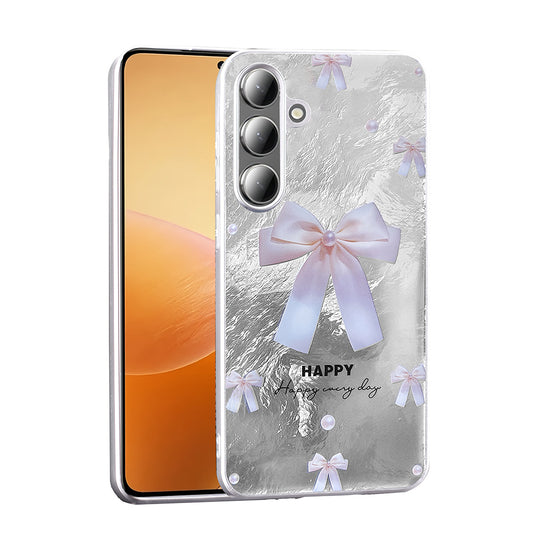 Galaxy S25 Case Patterned Zore Mep Cover Pearl Bow