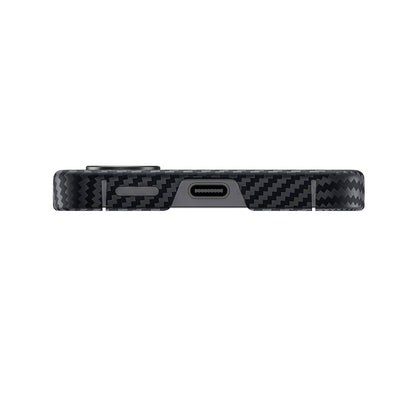 Galaxy S25 Kılıf M-safe Özellikli Karbon Fiber Benks Essential ArmorAir 600D Kevlar Kapak Siyah