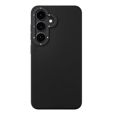 Galaxy S25 Kılıf M-safe Şarj Özellikli Basit Mat Deri Desenli Youngkit Tech Fashion Serisi Kapak Gümüş