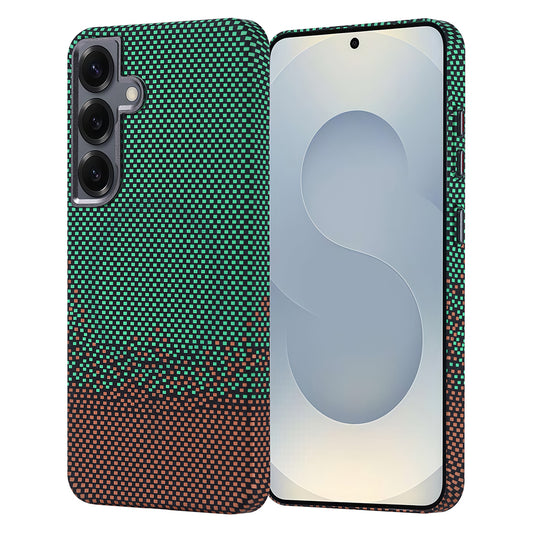 Galaxy S25 Case M-safe Charging Feature Carbon Fiber Look Zore Nekst Cover Green 