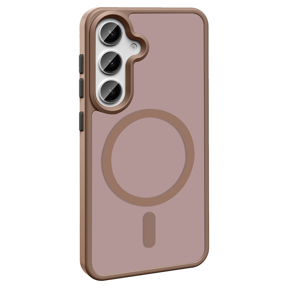 Galaxy S25 Kılıf M-safe Şarj Özellikli Mat Arka Yüzey Zore Sio Kapak Mavi