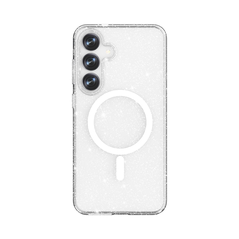 Galaxy S25 Case M-safe Charging Feature Shining Glitter Transparent Colorful Zore Allstar Cover Transparent