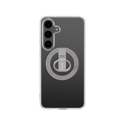 Galaxy S25 Kılıf M-safe Şarj Özellikli Yüzük Standlı Amazingthing Minimal Grip Serisi Kapak Gri