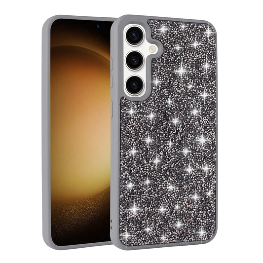 Galaxy S25 Case Shiny Stone Design Zore Diamond Cover Gray