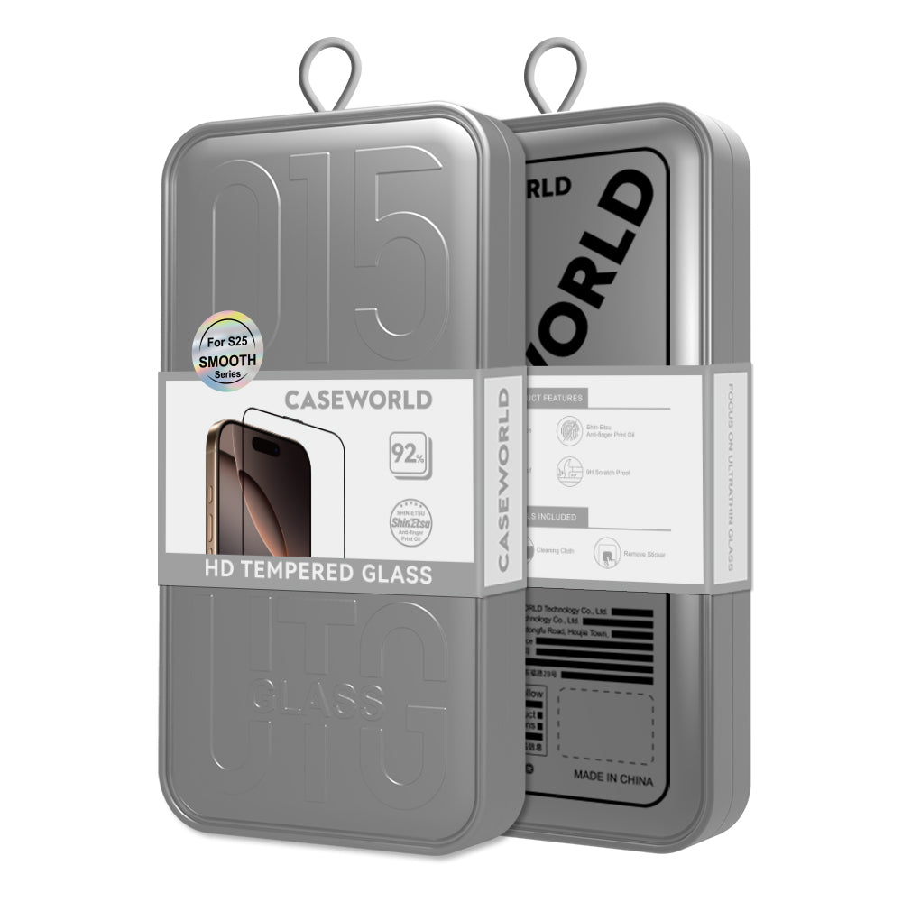 Galaxy S25 Plus CaseWorld 0.25mm HD 3D Temperli Cam Ekran Koruyucu + Uygulama Aparatlı Şeffaf