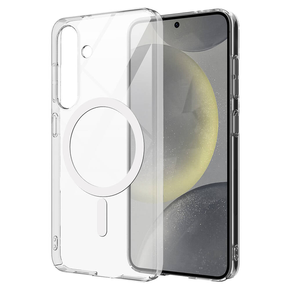 Galaxy S25 Plus Case Camera Protection M-safe Hard PC Zore Porto Cover Transparent 