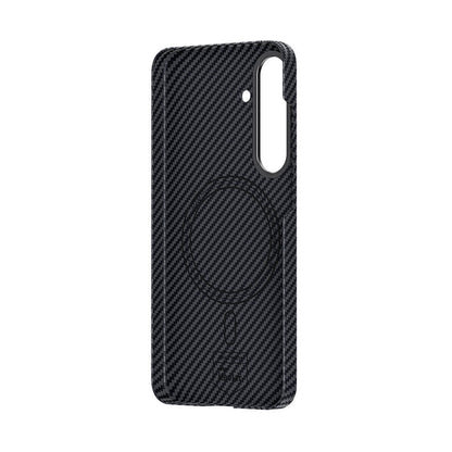 Galaxy S25 Plus Kılıf M-safe Şarj Özellikli Karbon Fiber Benks Essential ArmorAir 600D Kevlar Kapak Siyah