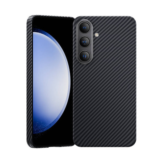 Galaxy S25 Plus Kılıf M-safe Şarj Özellikli Karbon Fiber Benks Essential ArmorAir 600D Kevlar Kapak Siyah