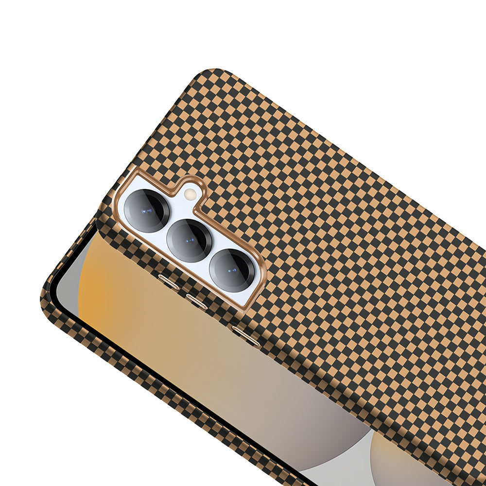Galaxy S25 Plus Case with M-safe Charging Function Carbon Fiber Look Zore Gros Cover Black 