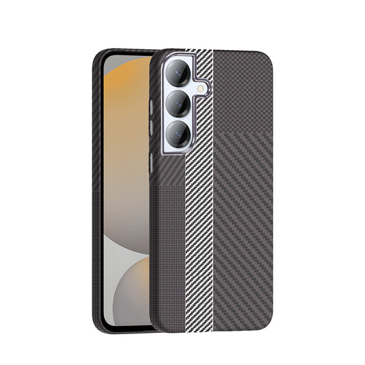 Galaxy S25 Plus Case with M-safe Charging Function Carbon Fiber Look Zore Gros Cover Gray-Black 