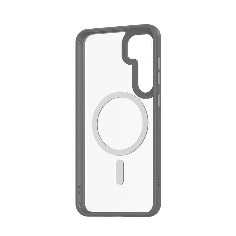 Galaxy S25 Plus Case M-safe Charging Feature Transparent Back Surface Benks MagClap TPU Frame Cover Gray 