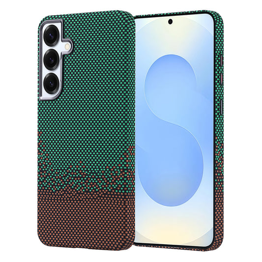 Galaxy S25 Plus Case with M-safe Charging Function Carbon Fiber Look Zore Nekst Cover Green 