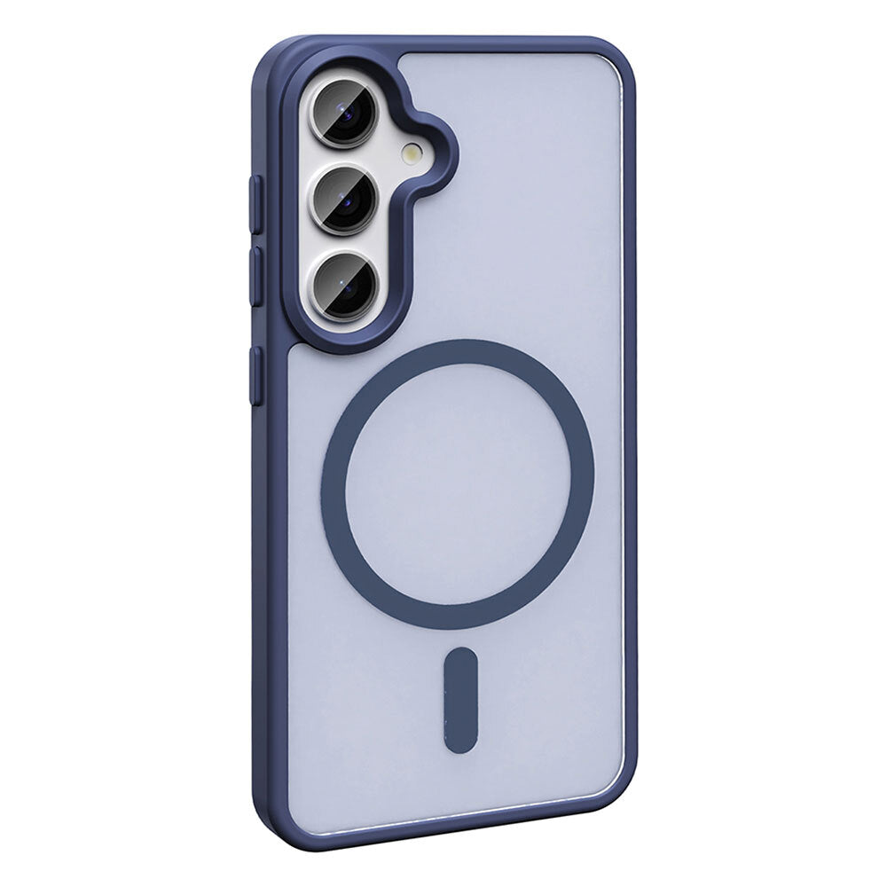 Galaxy S25 Plus Case M-safe Charging Feature Matte Back Surface Zore Sio Cover Blue 