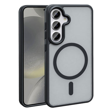 Galaxy S25 Plus Case with M-safe Charging Function Matte Back Surface Zore Sio Cover Rose Gold 