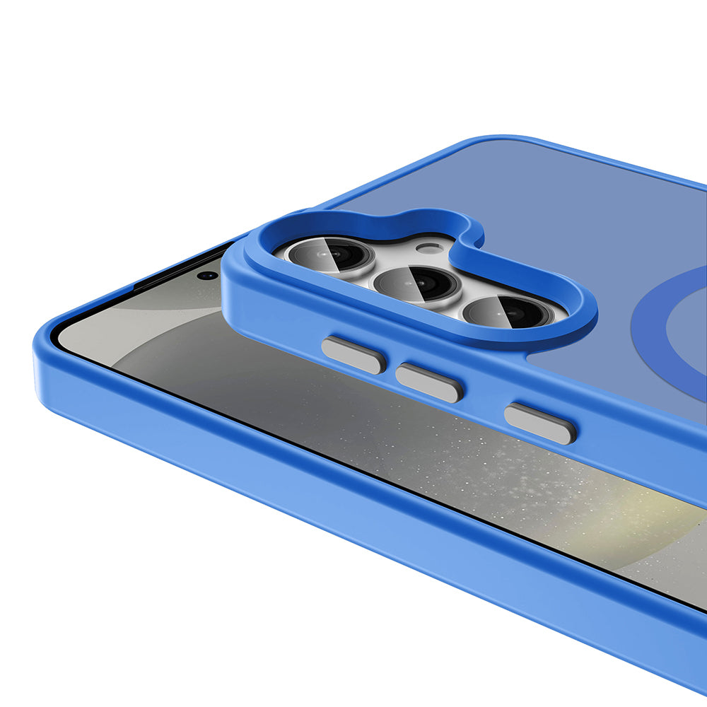 Galaxy S25 Plus Case M-safe Charging Feature Matte Back Surface Zore Sio Cover Blue 