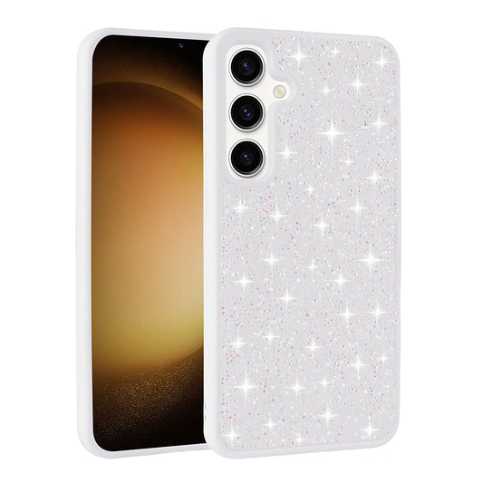 Galaxy S25 Plus Case Shiny Stone Design Zore Diamond Cover White