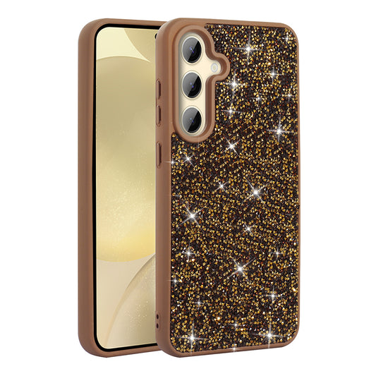 Galaxy S25 Plus Case Shiny Stone Design Zore Diamond Cover Gold
