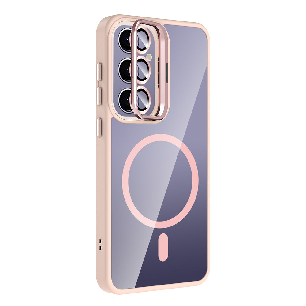 Galaxy S25 Plus Case with Stand and Camera Lens Gift, M-Safe Charging Function, Zore Etro Cover Desert Titanium 