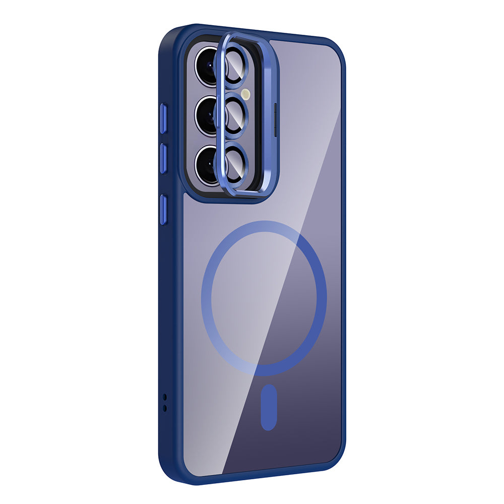Galaxy S25 Plus Case with Stand and Camera Lens Gift, M-Safe Charging Function, Zore Etro Cover Desert Titanium 