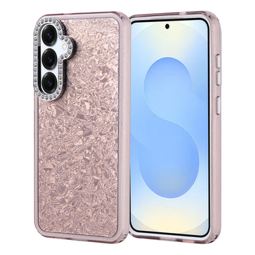 Galaxy S25 Plus Case Stone Design Zore Door Cover Gold 