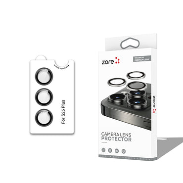 Galaxy S25 Plus Zore CL-12 Premium Sapphire Anti-Fingerprint Anti-Reflective Camera Lens Protector Silver 