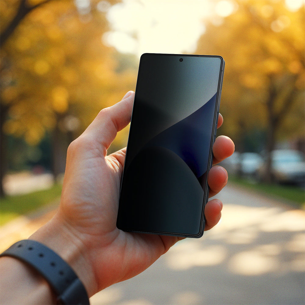 Galaxy S25 Ultra Amazingthing Radix Privacy Parmak İzi Bırakmayan Temperli Cam Ekran Koruyucu Siyah