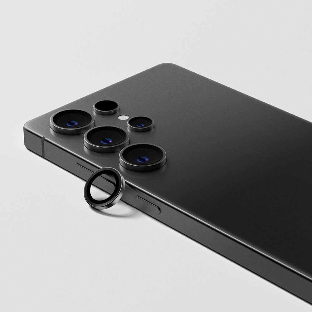 Galaxy S25 Ultra Amazingthing Titan Safir Kamera Lens Koruyucu + Kolay Uygulama Aparatlı Siyah