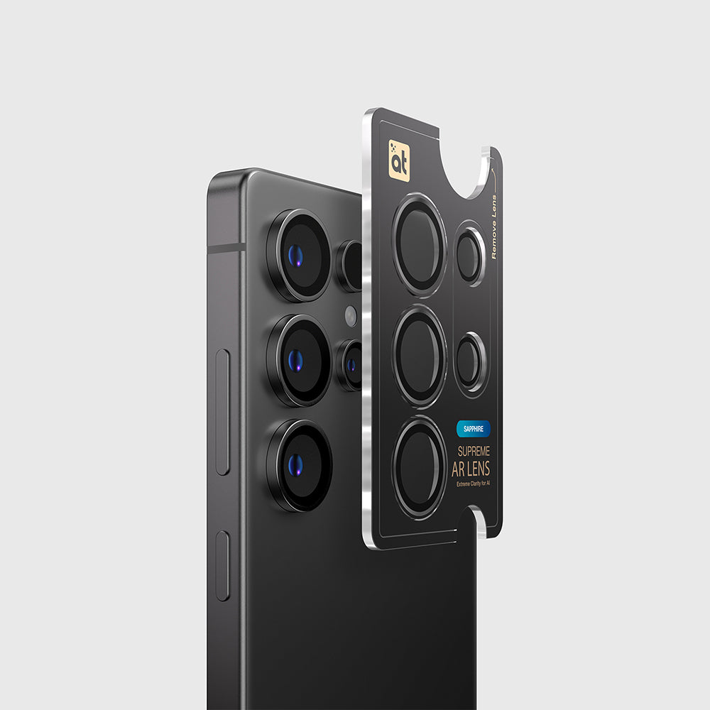 Galaxy S25 Ultra Amazingthing Titan Safir Kamera Lens Koruyucu + Kolay Uygulama Aparatlı Gümüş