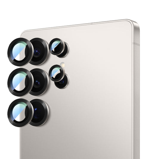 Galaxy S25 Ultra CaseWorld Alloy Serisi Oleofobik Anti Reflective Kamera Lens Koruyucu Titanyum