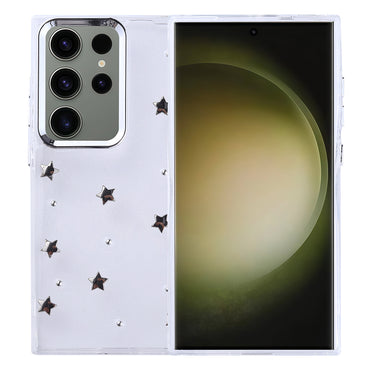 Galaxy S25 Ultra Case Airbag Design Glitter Transparent Zore Polar Cover Bow