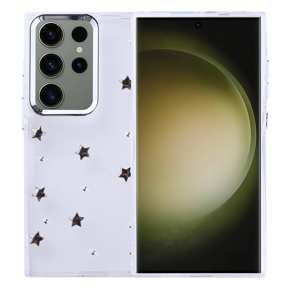 Galaxy S25 Ultra Case Airbag Design Glitter Transparent Zore Polar Star Cover