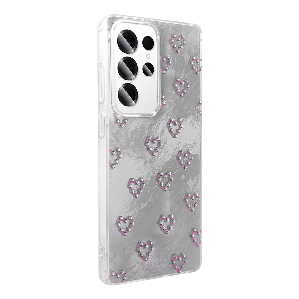 Galaxy S25 Ultra Case Camera Protection Figured Zore Ponti Silicone Cover Light Pink 