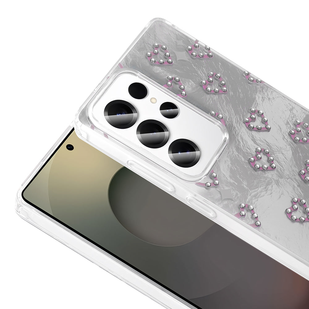 Galaxy S25 Ultra Case Camera Protection Figured Zore Ponti Silicone Cover White 