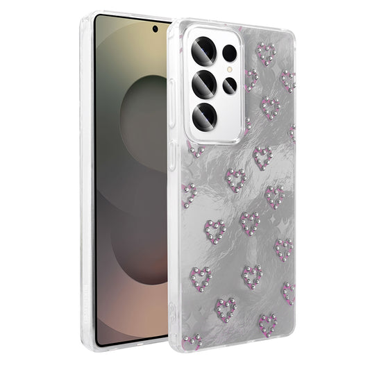 Galaxy S25 Ultra Case Camera Protection Figured Zore Ponti Silicone Cover White 