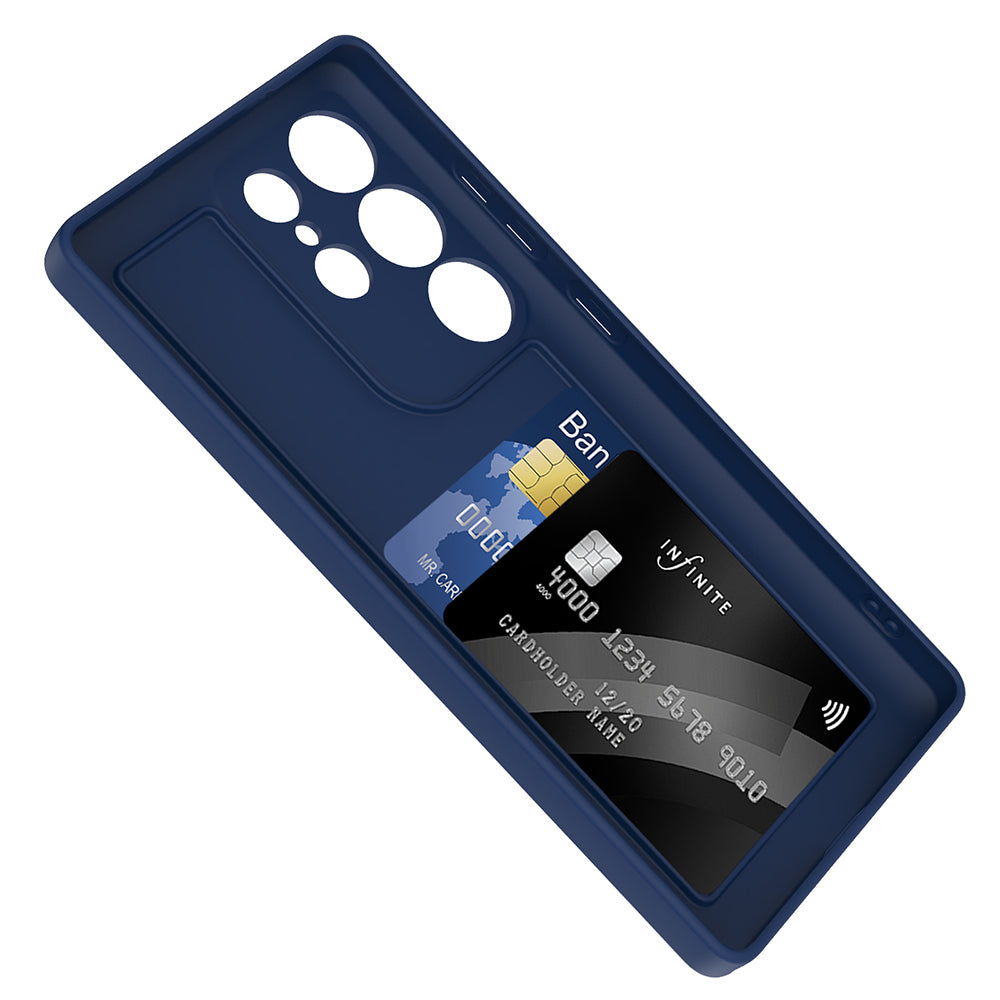 Galaxy S25 Ultra Case Camera Protection Card Holder Zore Vitra Cover Gray