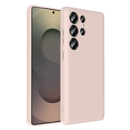 Galaxy S25 Ultra Case Camera Protection Card Holder Zore Vitra Cover Pink