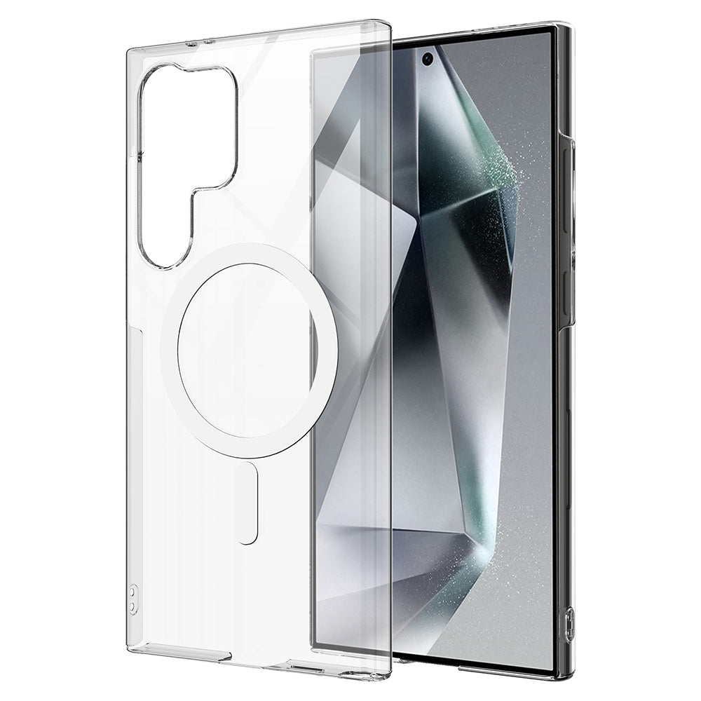 Galaxy S25 Ultra Case Camera Protection M-safe Hard PC Zore Porto Cover Transparent 