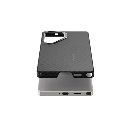 Galaxy S25 Ultra Kılıf M-safe Şarj Özellikli 600D Metal Kamera Çerçeveli Raptic Aramid Fiber Croxx Mondrian Serisi Kapak Siyah